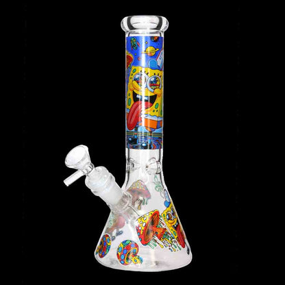 10" Sponge Bob Beaker Bong | Wholesale Colorful Glass Water Pipe