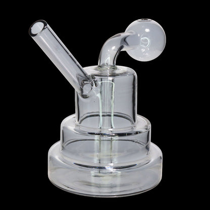 Tiered Base Glass Oil Burner Bubbler – Assorted Colors Wholesale