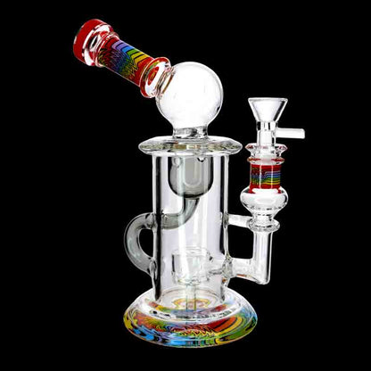 🌈💎 10” Color Accent Recycler Bong – Premium Functional Glass