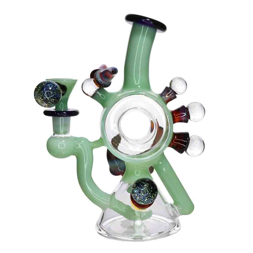 9" Horn Galaxy Glass Water Pipe | Artistic Fancy Design