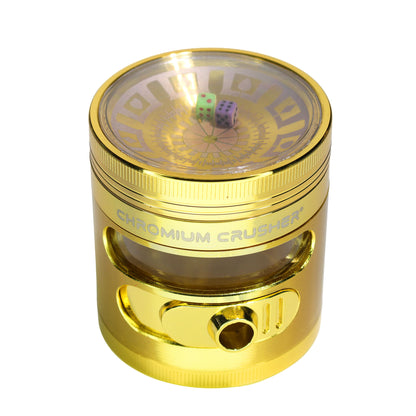 Chromium Crusher® 2.5-Inch Roulette Grinder with Sliding Pour Spout – 4-Piece, Assorted Colors