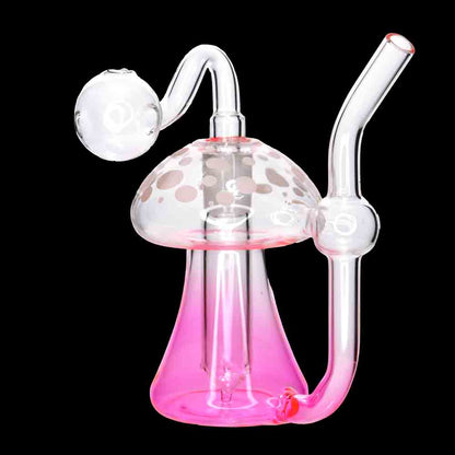 6 in - Mushroom Glass Oil Burner Water Pipe