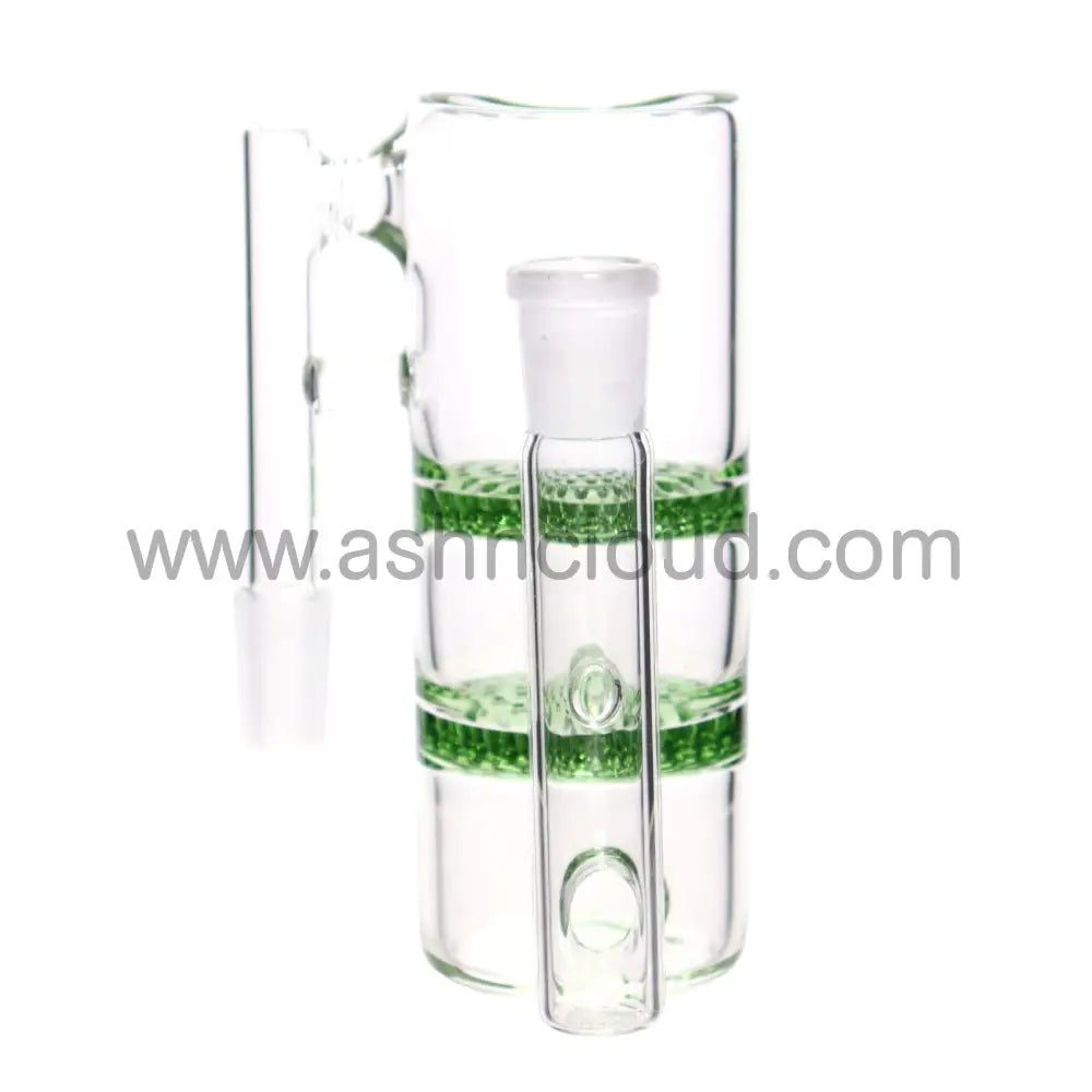 6 In - 2 Honeycomb Multicolor Ash Catcher Silicone Bong 14 Mm Simple