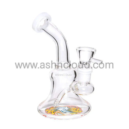 6 In - Clear Glass Curvy Mini Bong Wig Wag