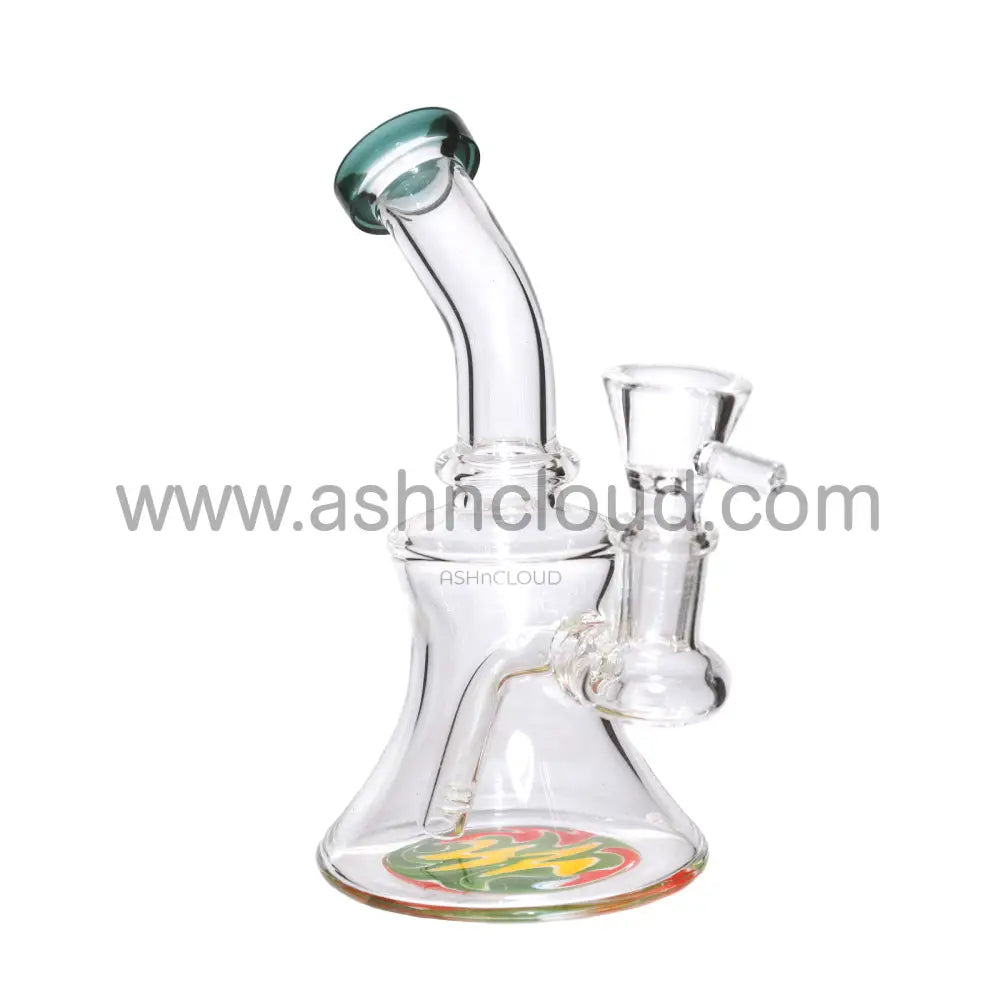 6 In - Clear Glass Mini Bong Wig Wag