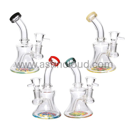 6 In - Clear Glass Mini Bong Wig Wag