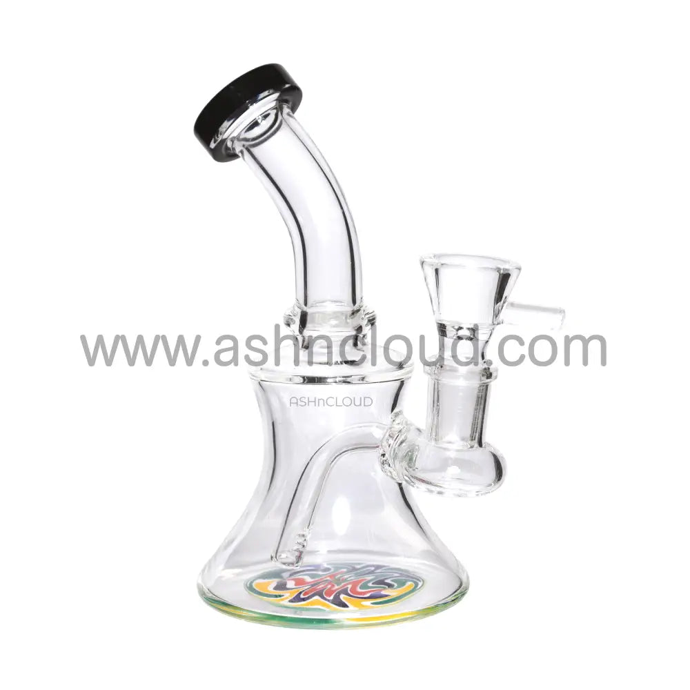 6 In - Clear Glass Mini Bong Wig Wag