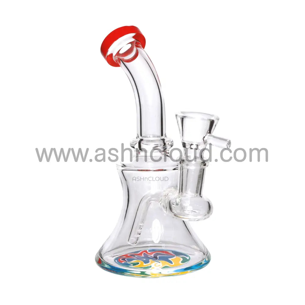 6 In - Clear Glass Mini Bong Wig Wag