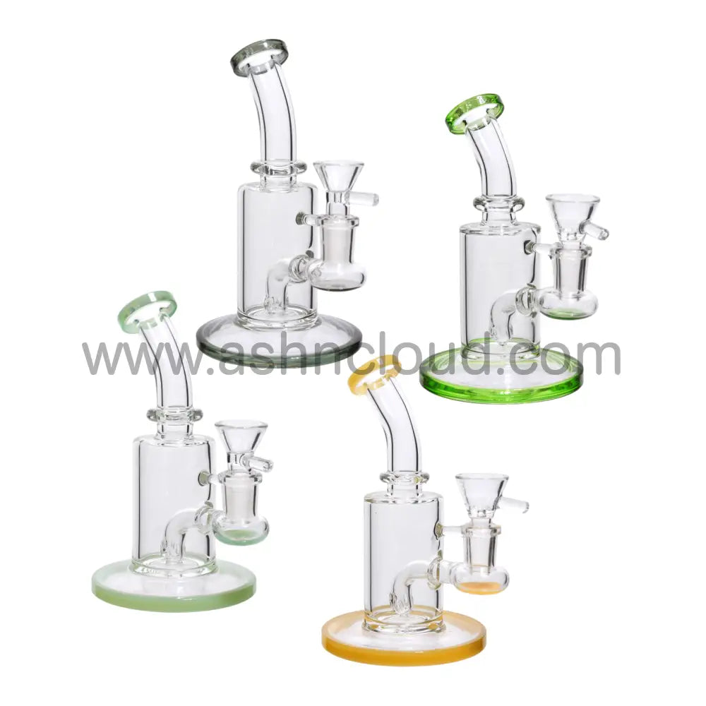 6 In - Clear Glass One-Tone Mini Bong