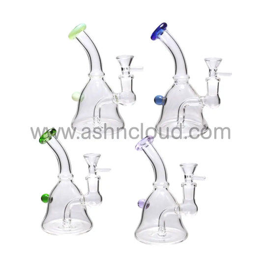 6 In - Clear Glass One-Tone Mini Bong