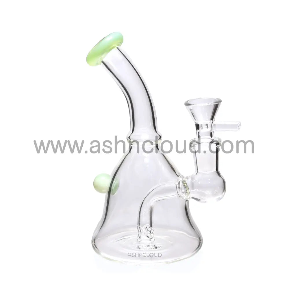 6 In - Clear Glass One-Tone Mini Bong