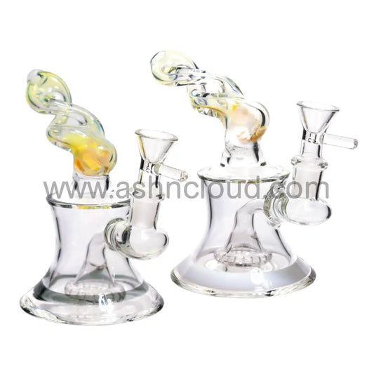 6 In - Cone 45 Degree Twisted Glass Bong