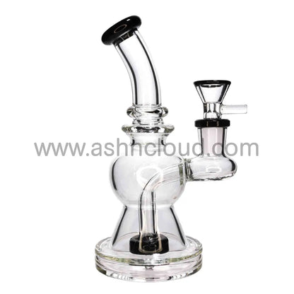 6 In - Curvy N Triangled Vent Mini Glass Bong 8 Colors