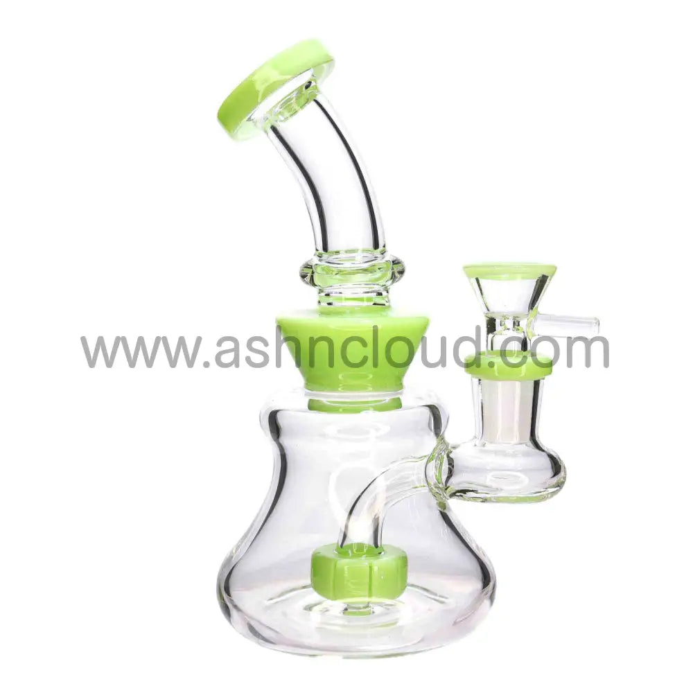 6 In - Curvy Vent Mini Glass Bong 8 Colors