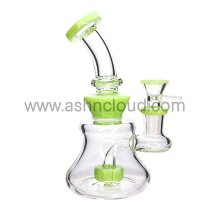 6 In - Curvy Vent Mini Glass Bong 8 Colors