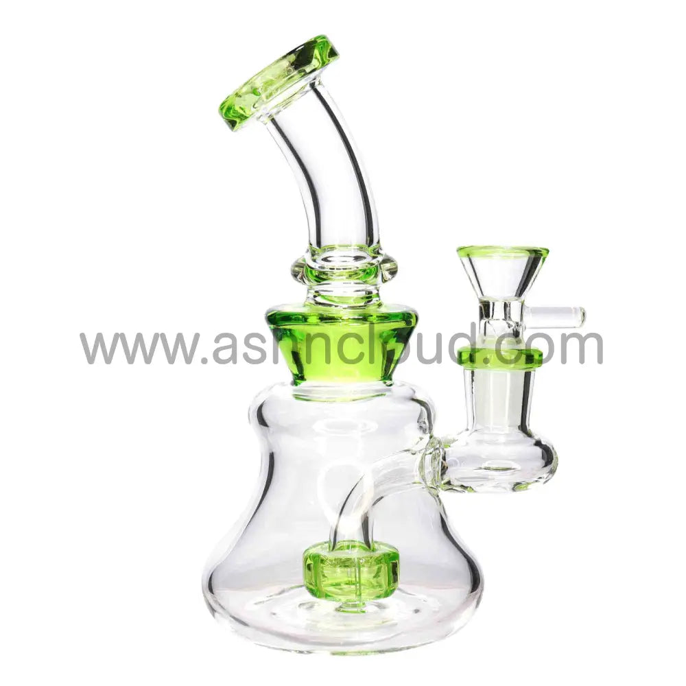 6 In - Curvy Vent Mini Glass Bong 8 Colors