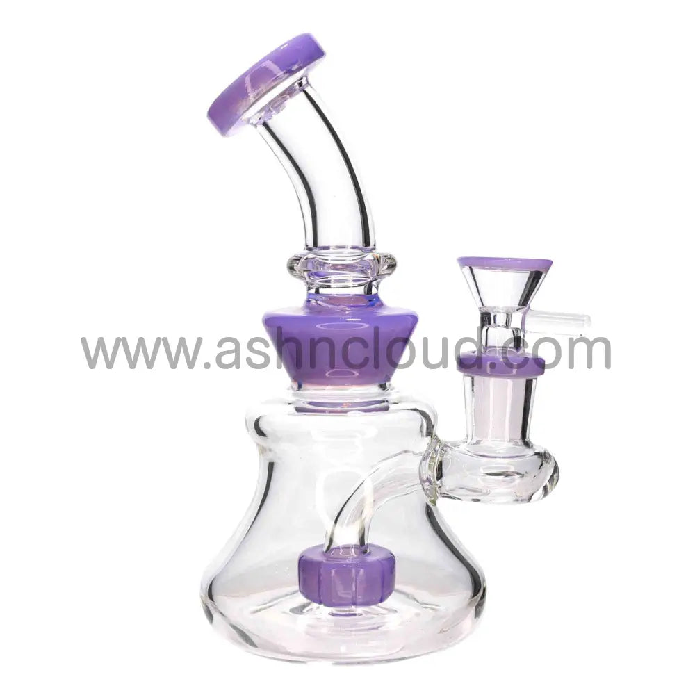 6 In - Curvy Vent Mini Glass Bong 8 Colors