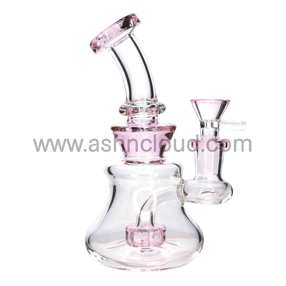 6 In - Curvy Vent Mini Glass Bong 8 Colors