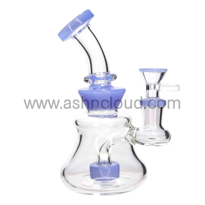 6 In - Curvy Vent Mini Glass Bong 8 Colors