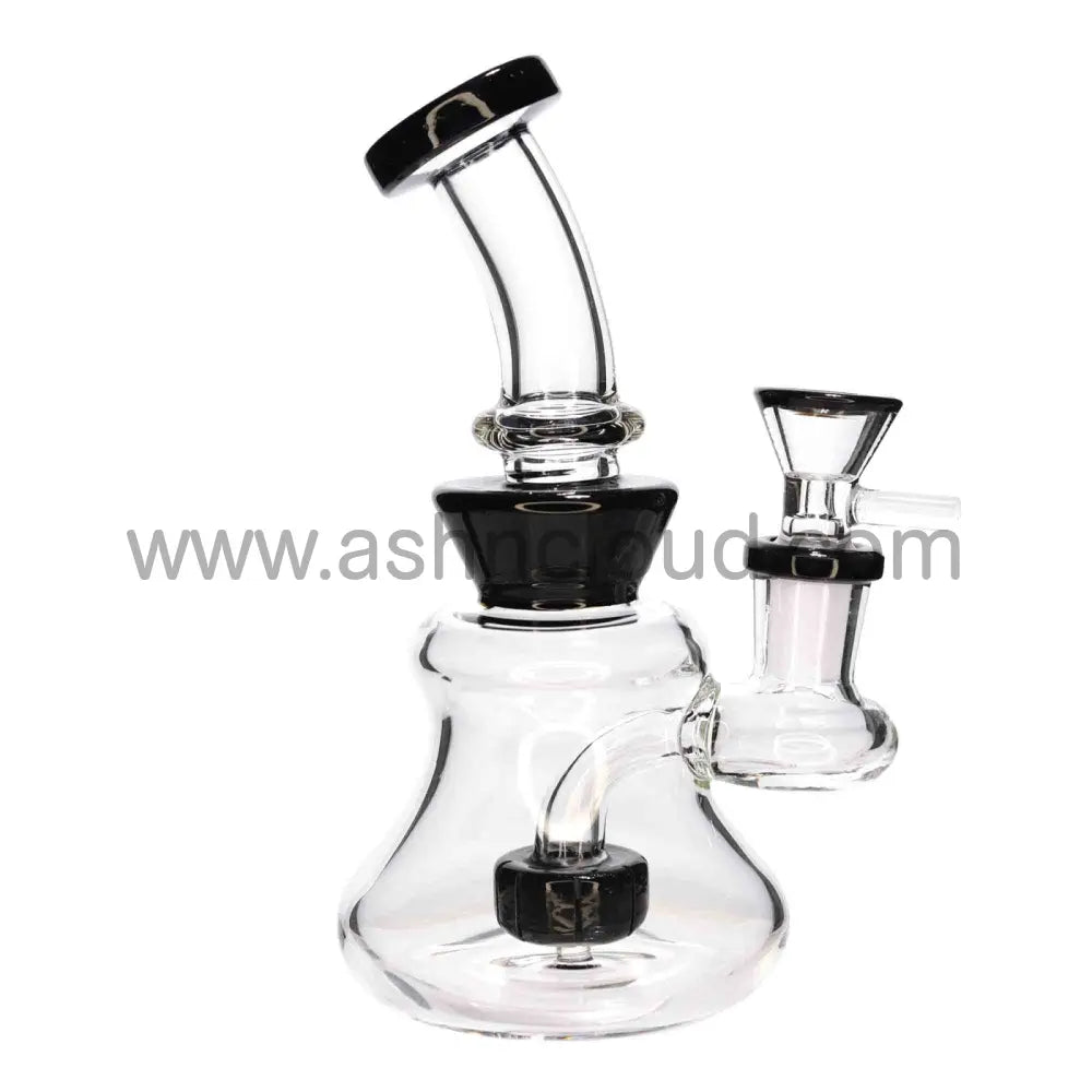 6 In - Curvy Vent Mini Glass Bong 8 Colors