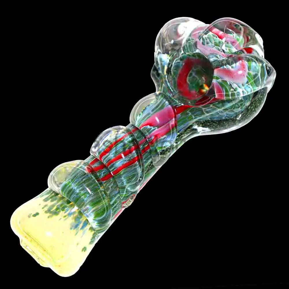 6 in - Dots Dicro Heavy Glass Spoon Pipe