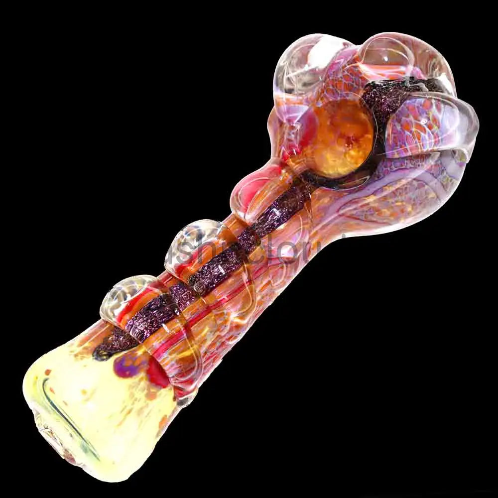 6 in - Dots Dicro Heavy Glass Spoon Pipe