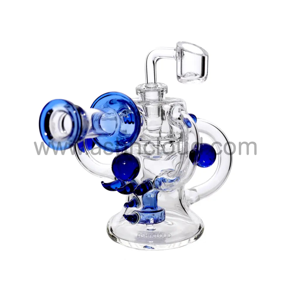 6 In - Exotic Clear Glass Mini Bong Recycler