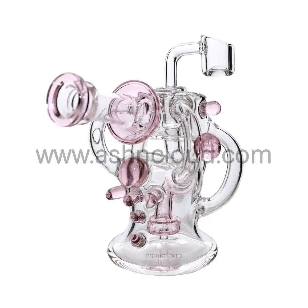 6 In - Exotic Clear Glass Mini Bong Recycler