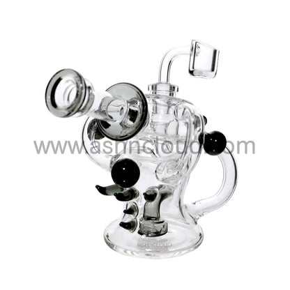 6 In - Exotic Clear Glass Mini Bong Recycler