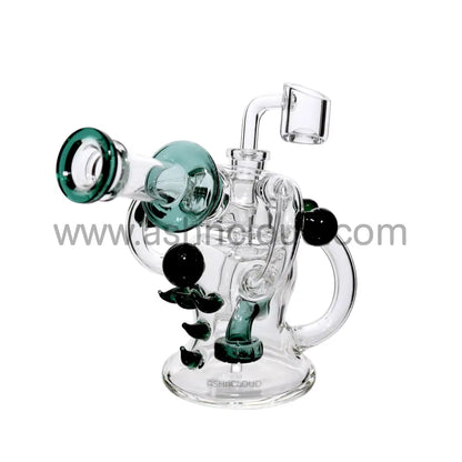 6 In - Exotic Clear Glass Mini Bong Recycler