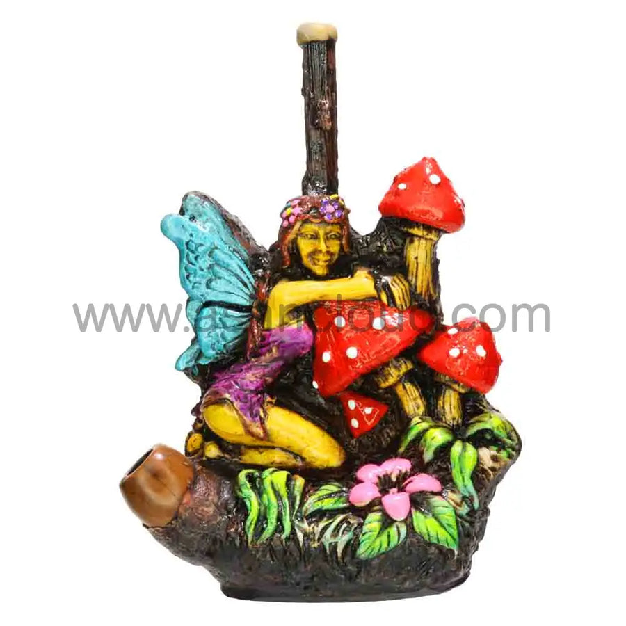 6 Inch Fairy Mushroom Design Bamboo Bong