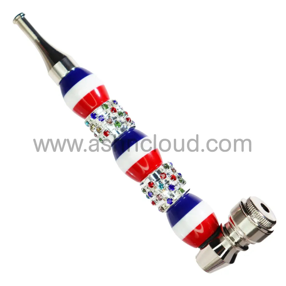 6 In - Fancy Diamond Ring Multicolor Metal Pipe