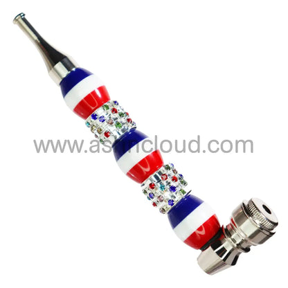 6 In - Fancy Diamond Ring Multicolor Metal Pipe