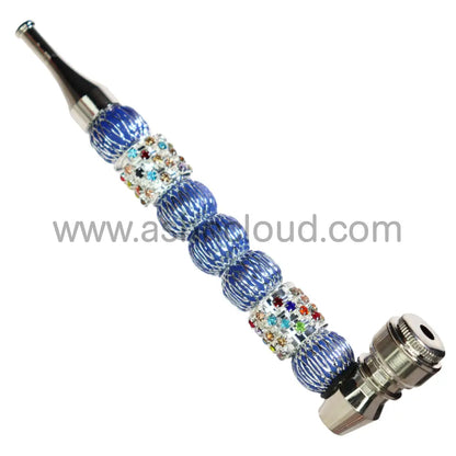 6 In - Fancy Diamond Ring Stylish Balls Metal Pipe