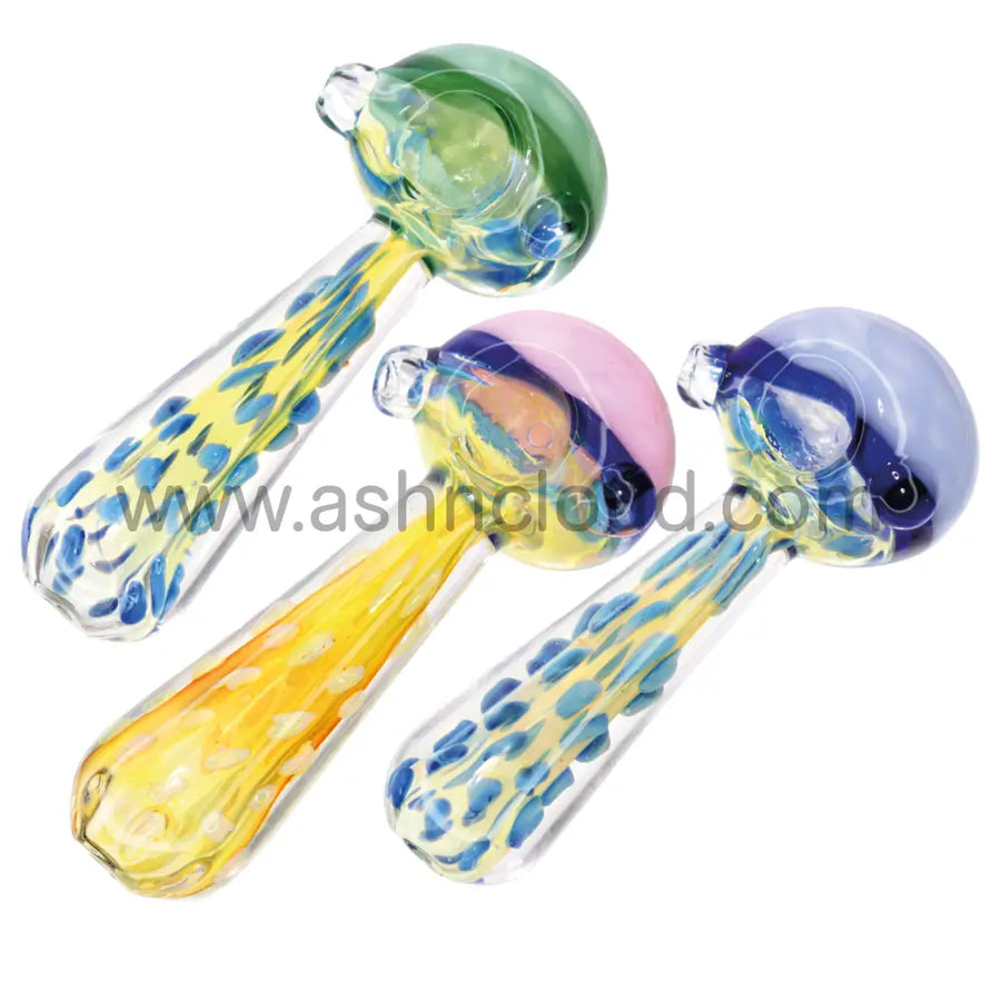 5.5 Inch Dot Stripe Glass Spoon Pipe