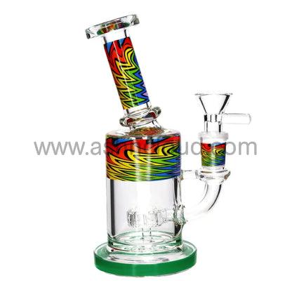 6 In - Fancy Mini Glass Bong Wig Wag Colorful