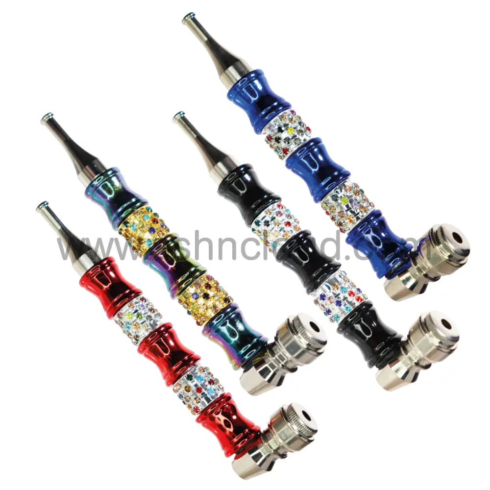 6 In - Fancy Rainbow Diamond Metal Pipe
