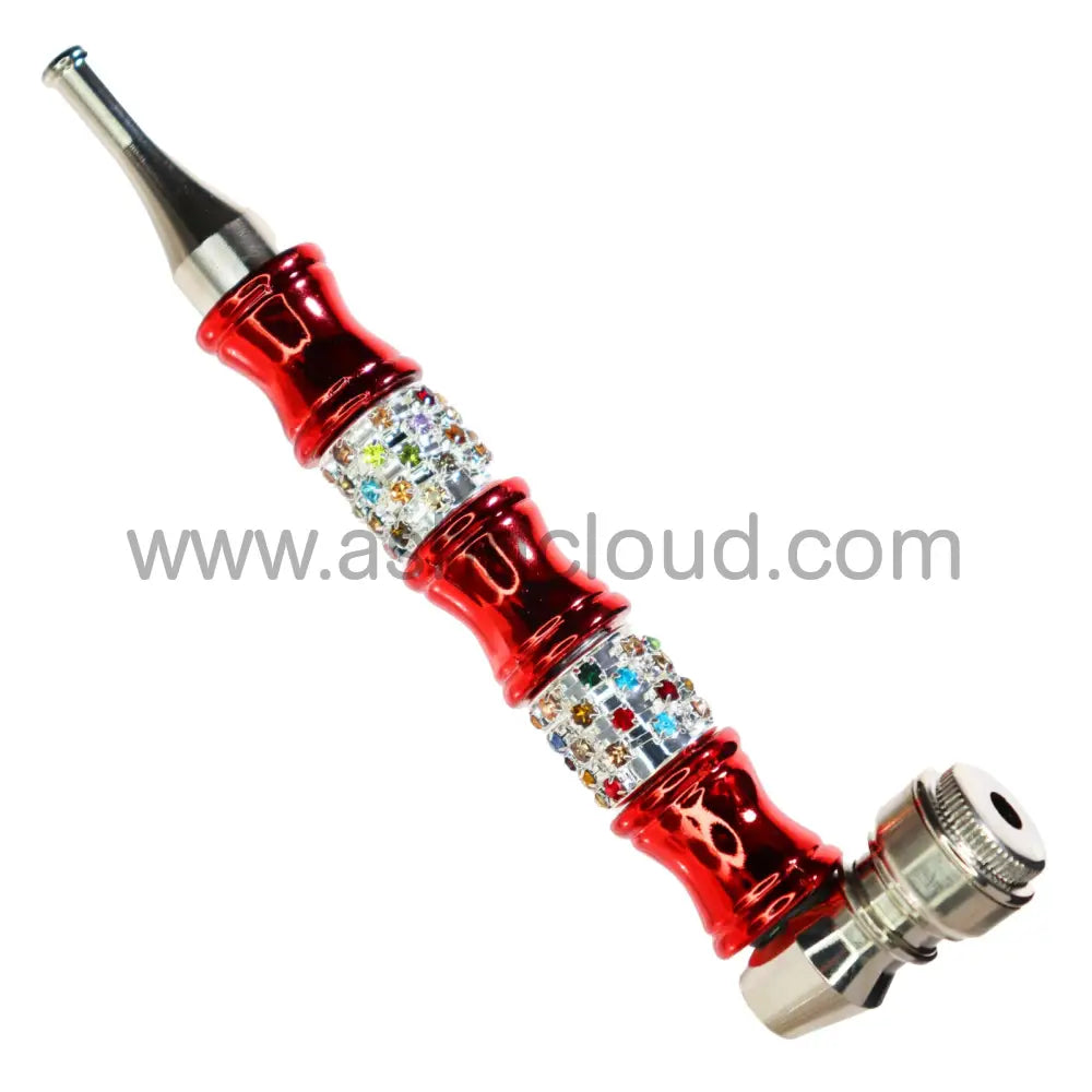 6 In - Fancy Rainbow Diamond Metal Pipe