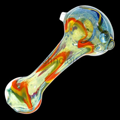 6 in - Flat Handle Fancy Multicolor Hand Pipe Spoon