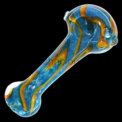 6 in - Flat Handle Fancy Multicolor Hand Pipe Spoon