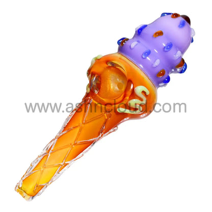 6 In - Funny Multicolor Ice Cream Spoon Hand Pipe