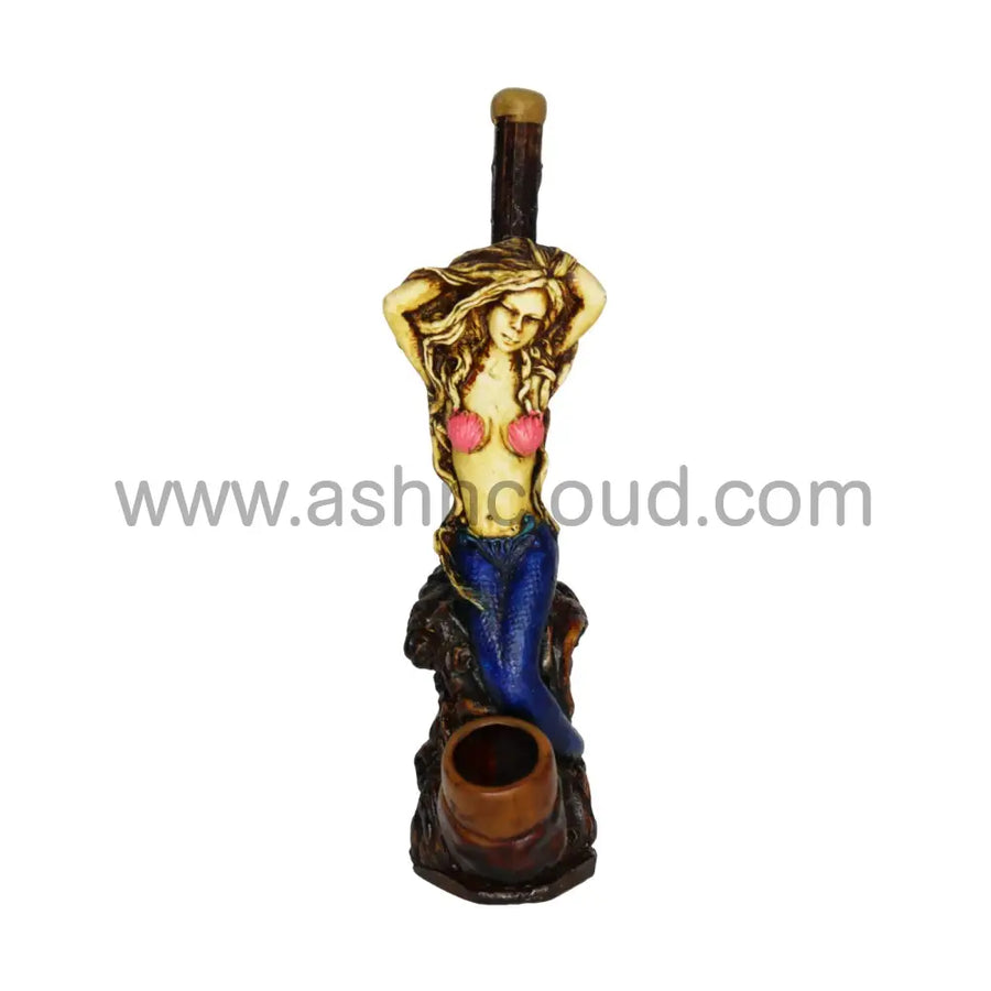 6 Inch Mermaid Design Handmade Glass Bong