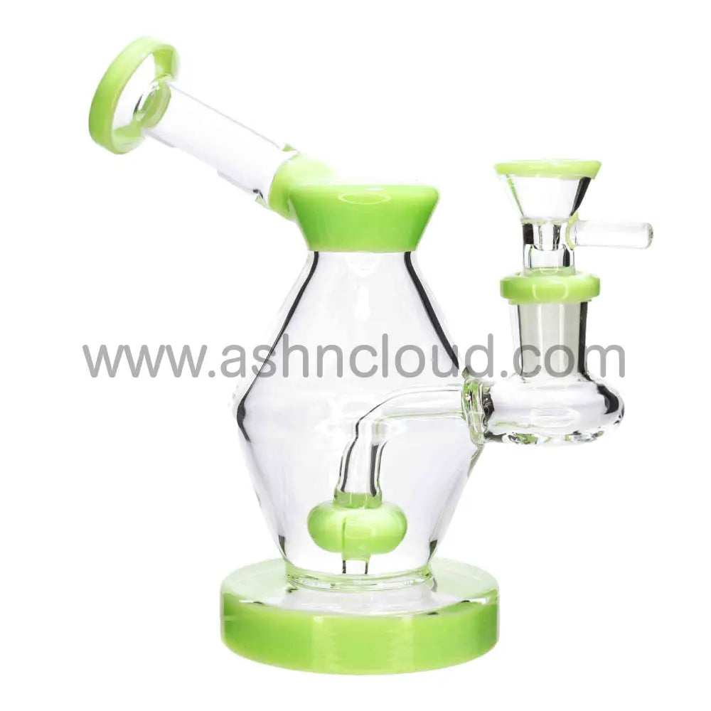 6 In - Mini 45 Degress Glass Bong Slime 8 Colors