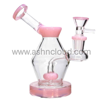 6 In - Mini 45 Degress Glass Bong Slime 8 Colors