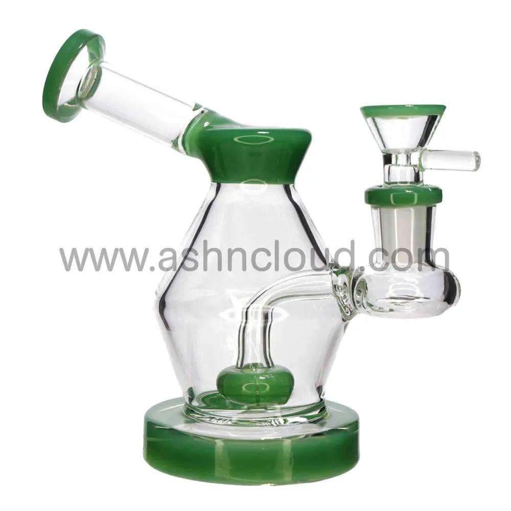 6 In - Mini 45 Degress Glass Bong Slime 8 Colors