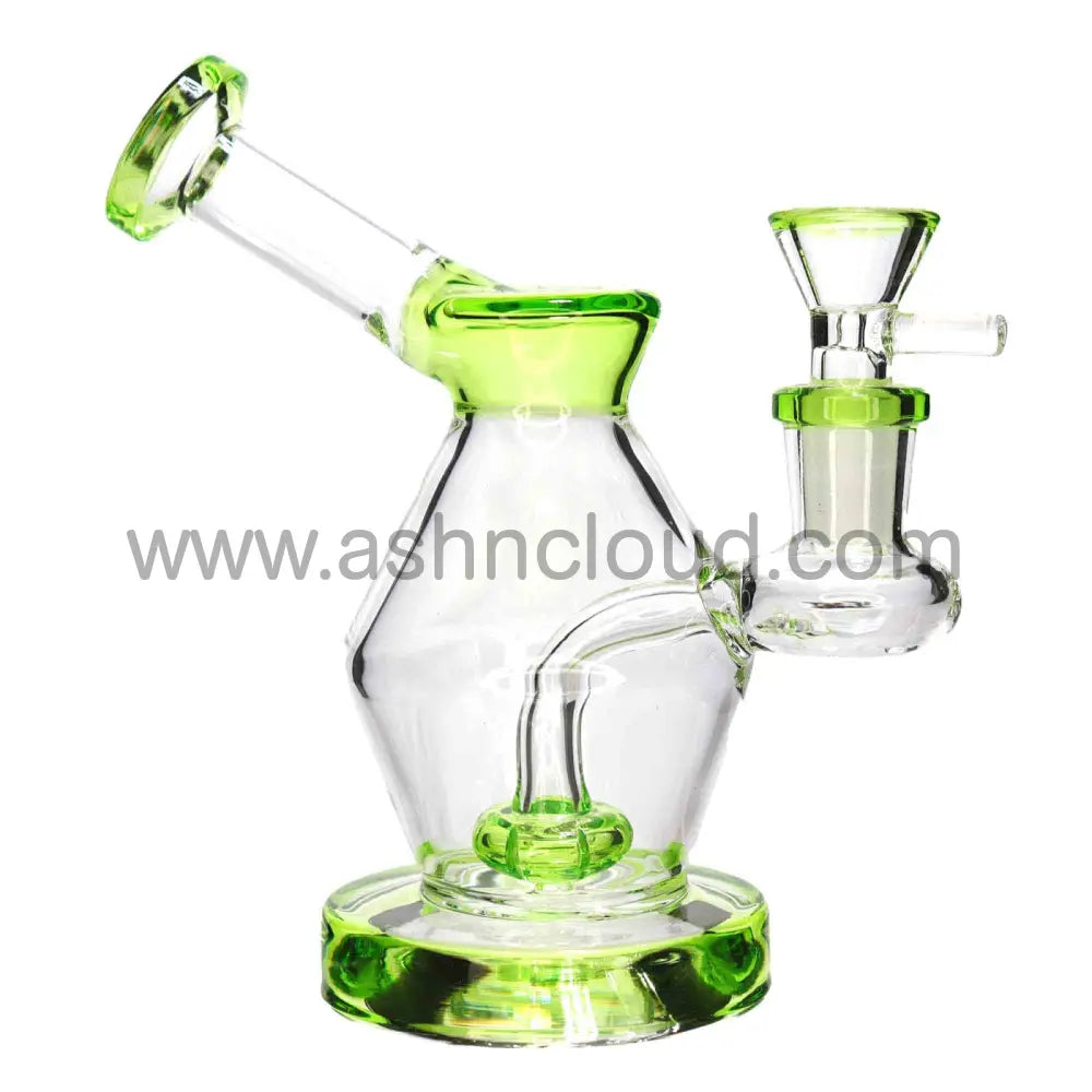 6 In - Mini 45 Degress Glass Bong Slime 8 Colors