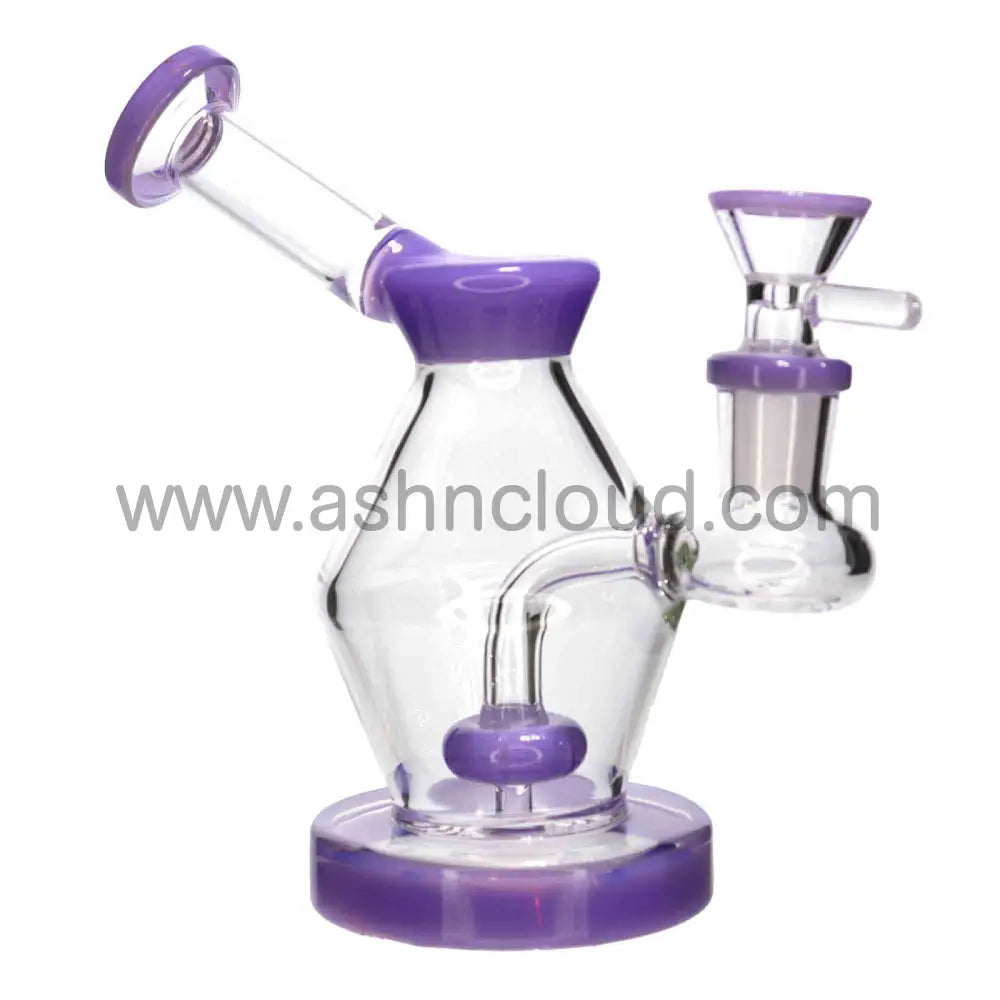 6 In - Mini 45 Degress Glass Bong Slime 8 Colors