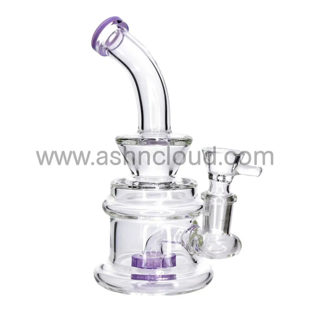 6 in - Mini Clear Glass Slime Colors Bong