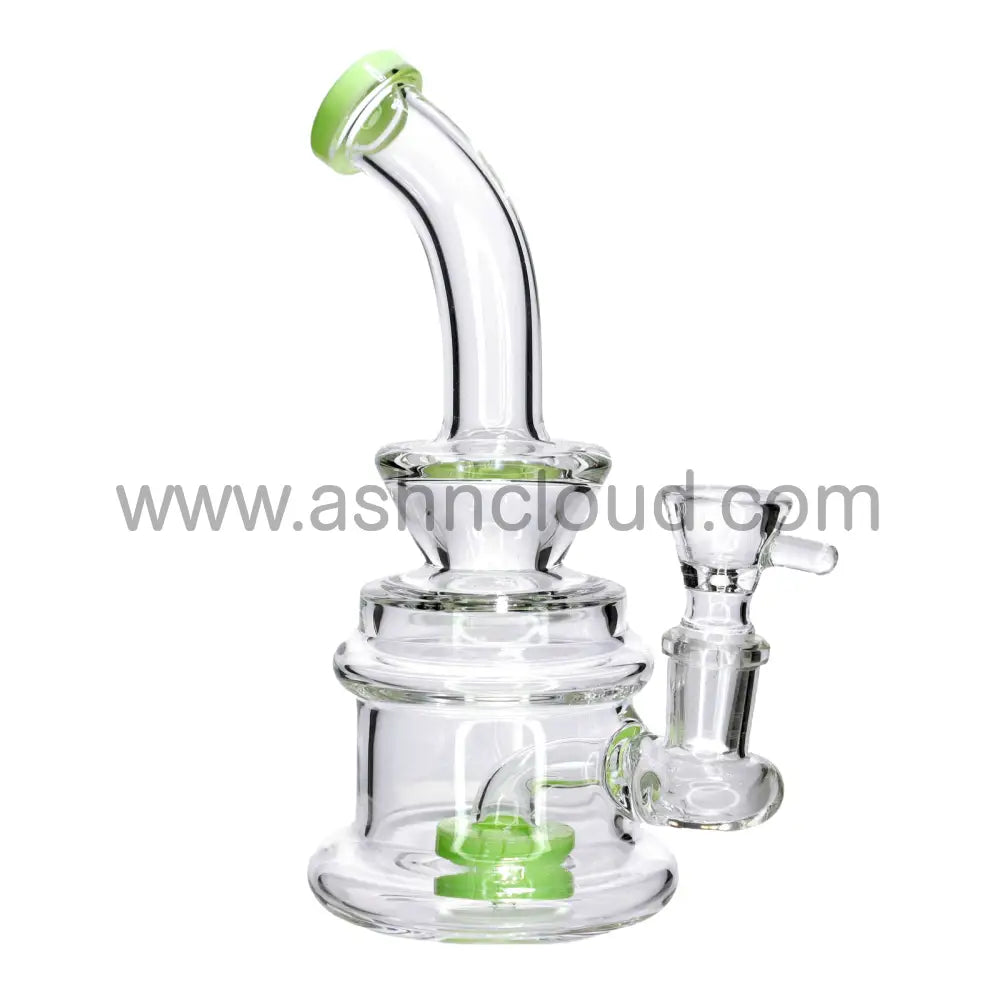 6 in - Mini Clear Glass Slime Colors Bong