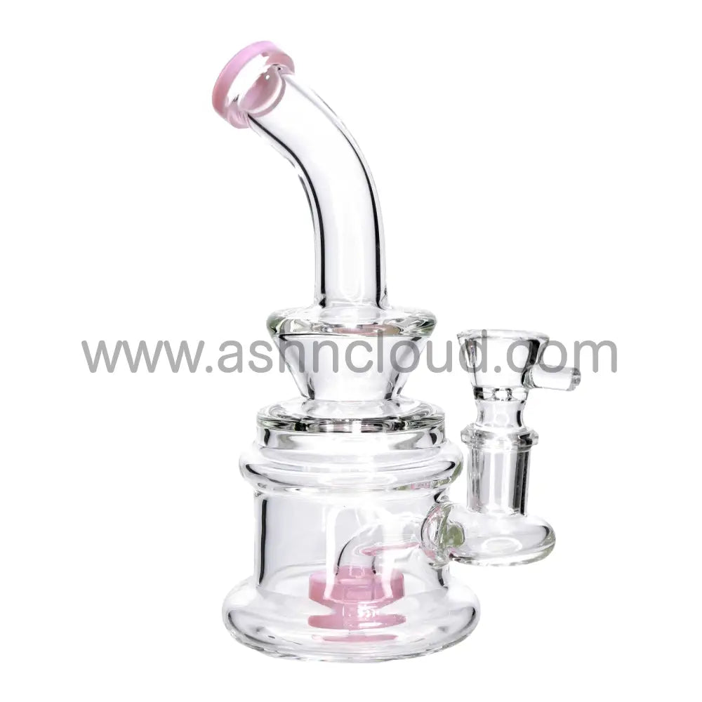 6 in - Mini Clear Glass Slime Colors Bong